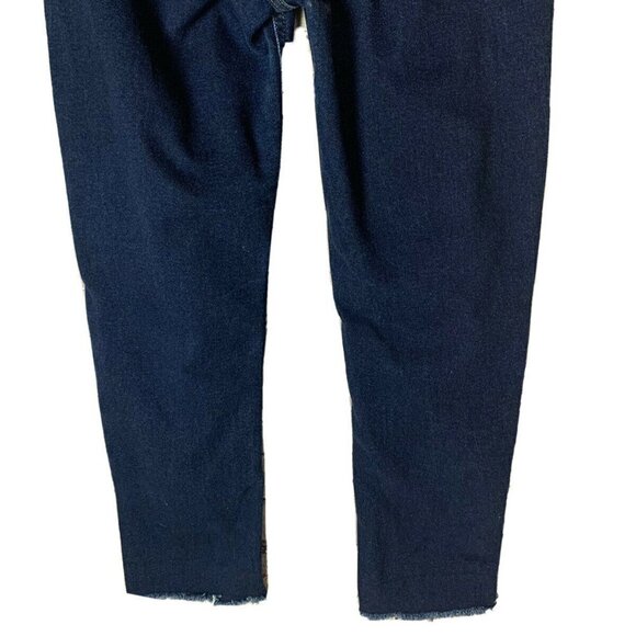 BDG Urban Outfitters High-Rise Girlfriend Dark Wash Raw Hem Jeans Size 30 - Picture 9 of 12